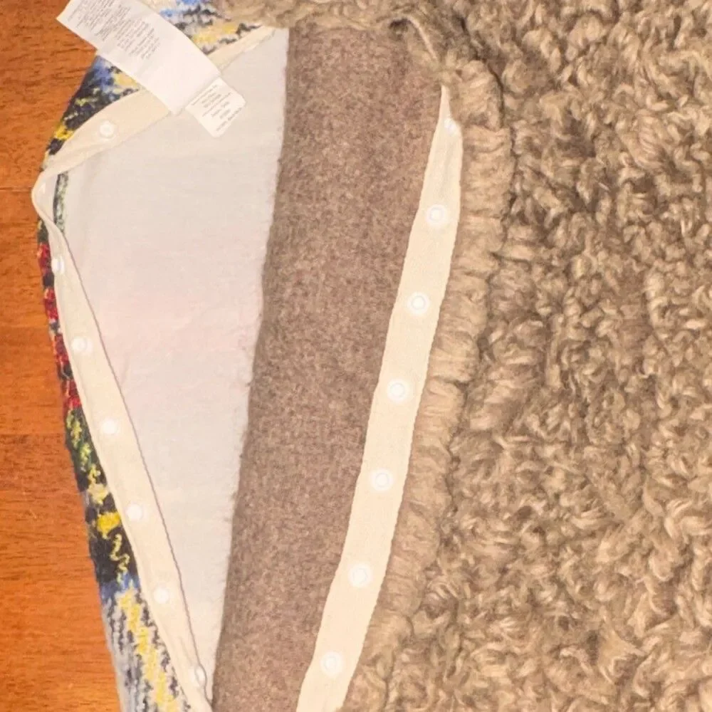 Pottery Barn Pillow Cover Stewart Plaid with Faux Fur Back 22